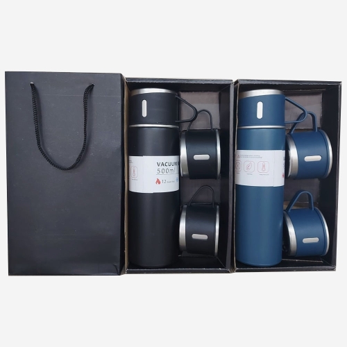 Garrafa Térmica Em Metal Com 3 Xícaras 440ML-BZR-Z303
