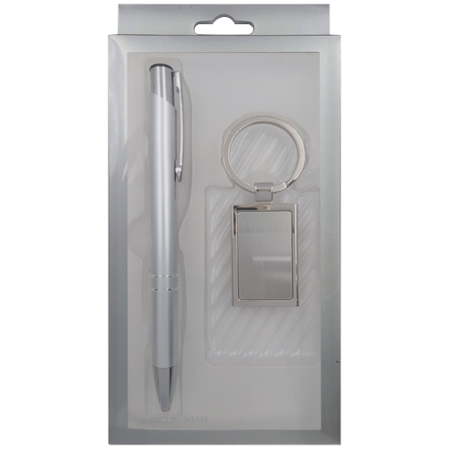 Kit Caneta E Chaveiro Em Metal-9997B+HJ1955+PVC2IN1