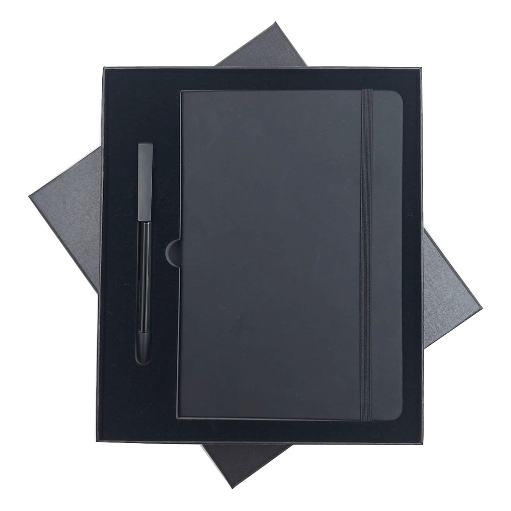 Kit Bloco de Anotações, Caneta e Caixa-A5-5M+YJ2003+A5BOX