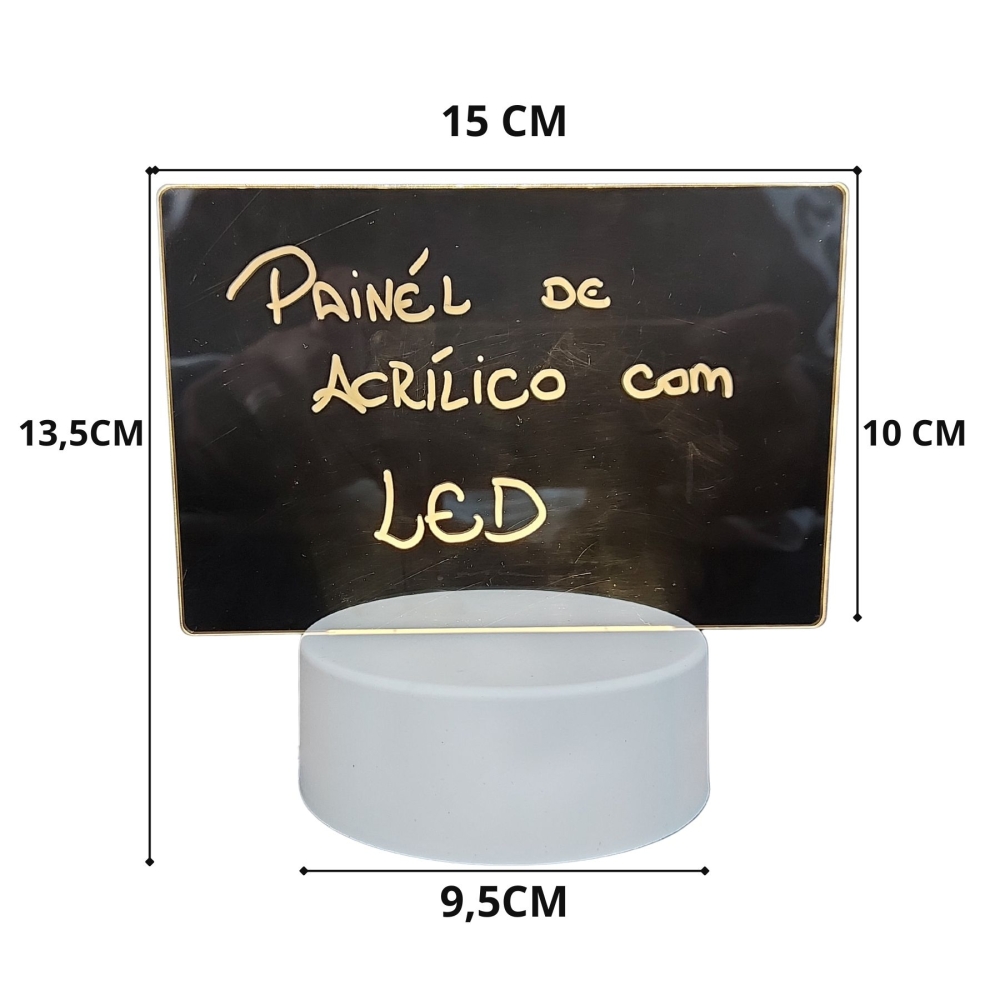 Painel de Acrílico com Led