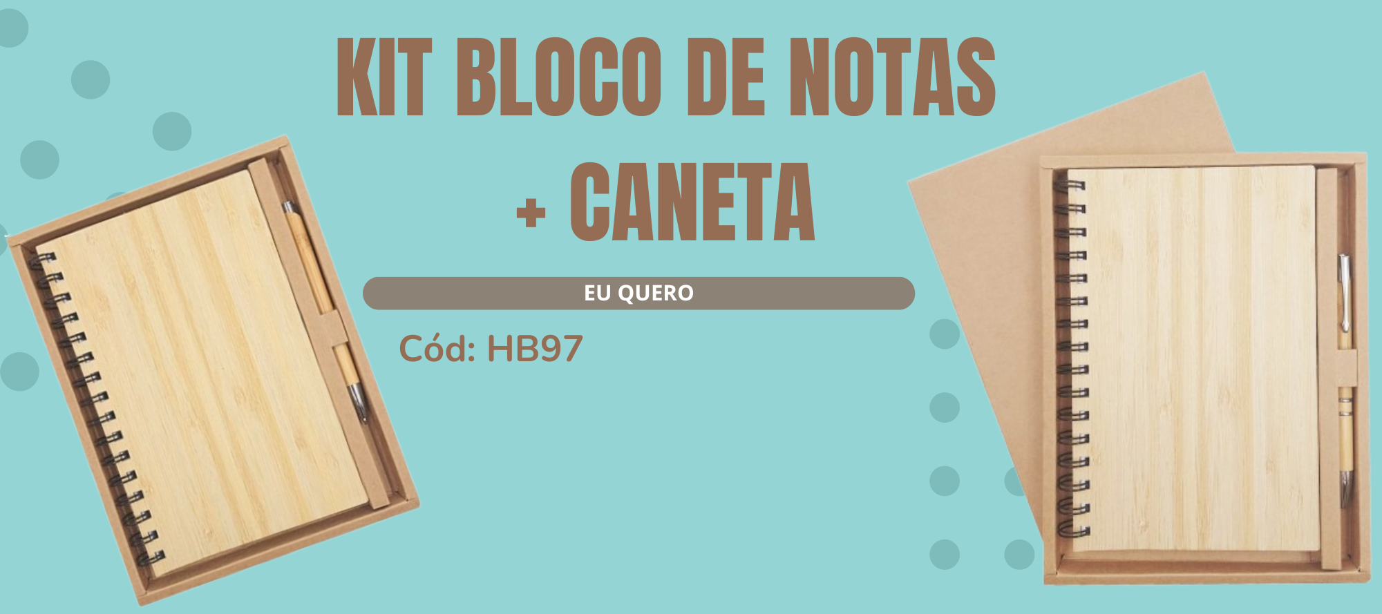 Kit Bloco de Anotações + Caneta
